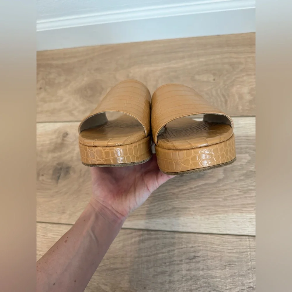 Freda Salvador Diana Croc-Embossed Slide Sandals - Picture 5 of 7